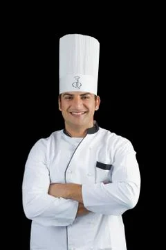 Portrait of a chef smiling Stock Photos
