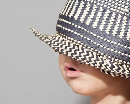 Portrait of a child in a hat Stock Photos