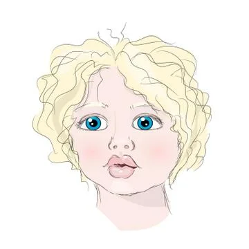 Portrait Child Stock Illustration