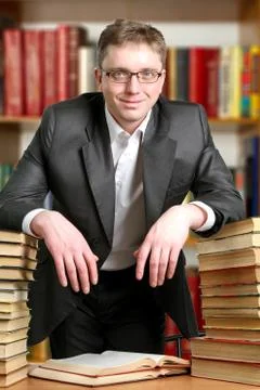 Portrait of clever student Stock Photos