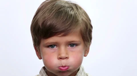 Portrait close up of smiling boy face. Child face close up  (emotions). Stock Footage 39935153