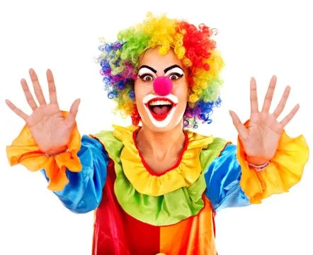 Portrait of clown. Stock Photos