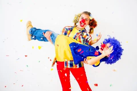 A portrait of a clown Stock Photos