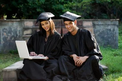 Portrait of a college students Stock Photos
