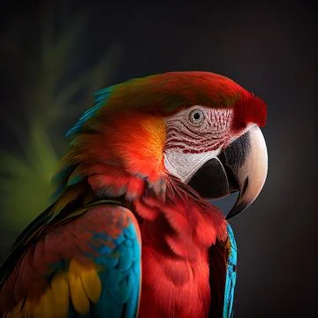 Portrait of a colorgul macaw Stock Illustration