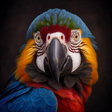 Portrait of a colorgul macaw 스톡 일러스트