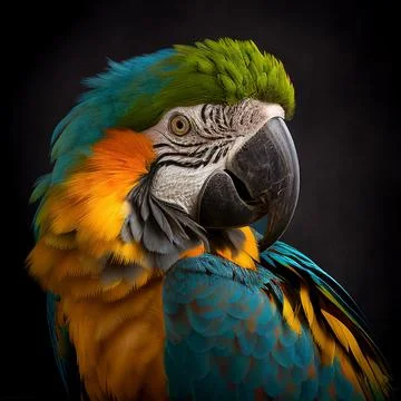 Portrait of a colorgul macaw 스톡 일러스트