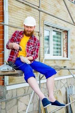 Portrait Of Construction Worker Stock Photos
