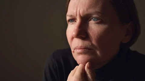 Portrait of contemplative female philosopher, thinking and planning, 4K4K, .. Stock Footage 295452570