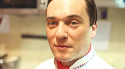 Portrait of cook in restaurant kitchen Stock Footage 59538752