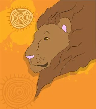 Portrait of a cougar looking at wall vector Illustrazione stock