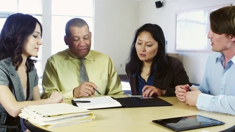 Portrait of coworkers talking Stock-Footage 80227200