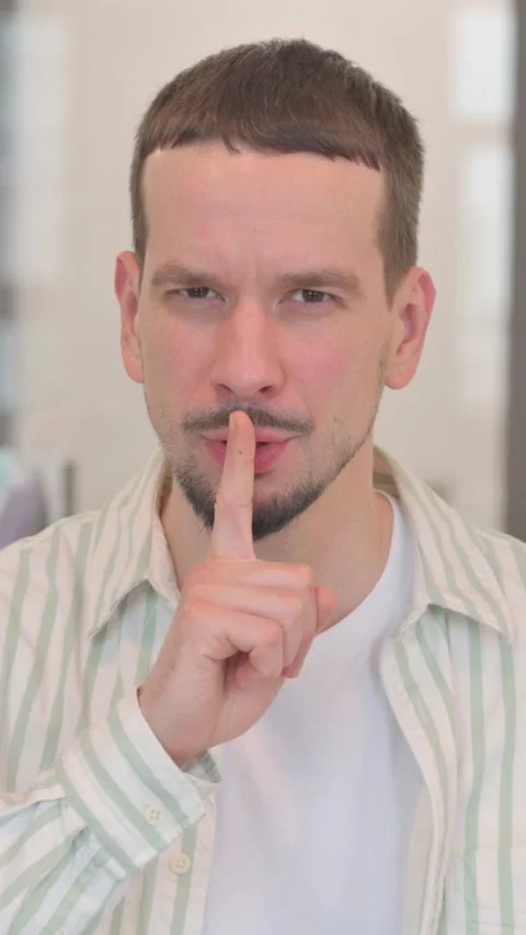 Portrait of Creative Young Man Pointing at Camera, vertical video Video stock 325564232