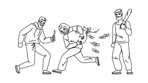 Portrait criminal man vector Stock Illustration
