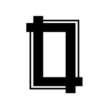Portrait Crop Symbol Stock Illustration