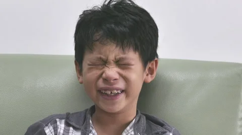 Portrait of a crying little boy Stock Footage 56616719