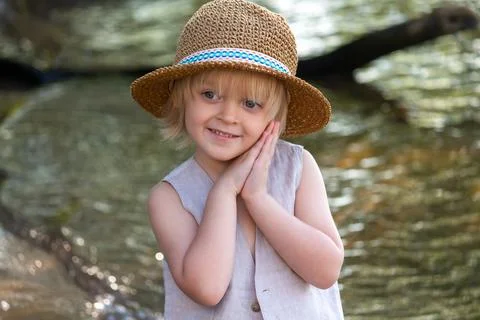 Portrait of cute boy Stock Photos
