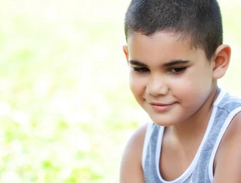 Portrait of a cute hispanic boy Stock Photos