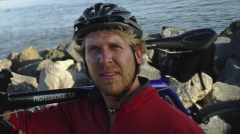 Portrait Cyclist Stock Footage 62927243