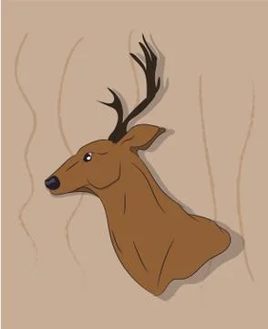Portrait of a deer on a colored background Stock Illustration