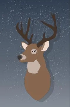 Portrait of a deer on a colored background Stock Illustration
