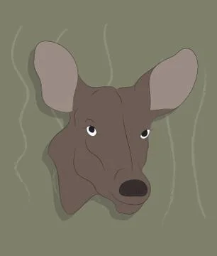 Portrait of a deer on a colored background Stock Illustration