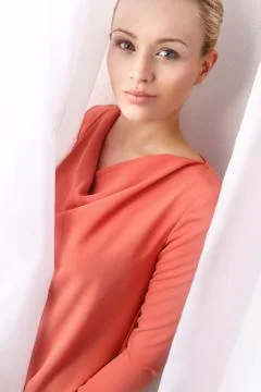 Portrait of delicate blonde Stock Photos
