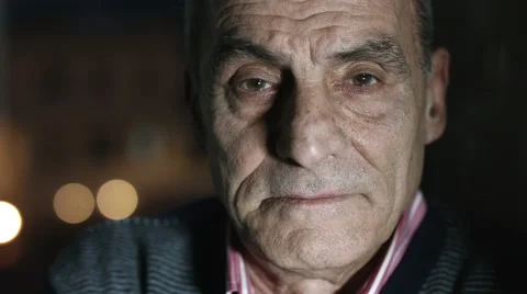 Portrait of a depressed man in the evening Video stock 47826627