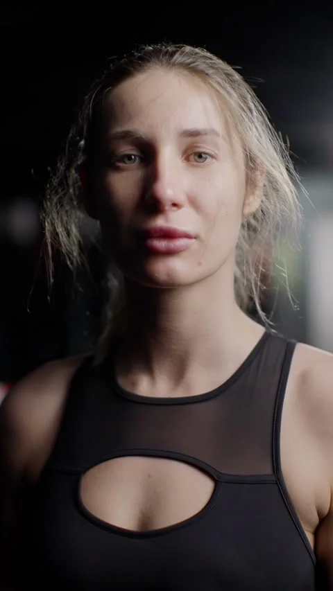 Portrait of a Determined Athlete Stock Footage 260124175