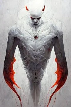 Portrait of devil, Illustration, drawing, 3d illustration, 3d render Portr... Stock Photos