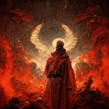 Portrait of devil, Illustration, drawing Stock Illustration