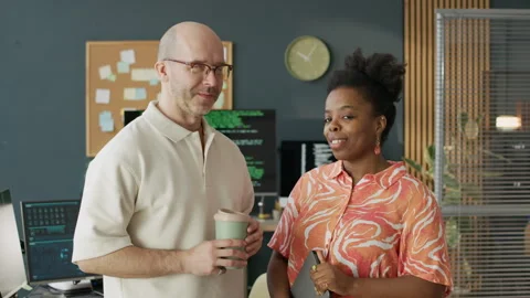 Portrait of Diverse Team of Software Developers in Modern Office Stock Footage 306839596