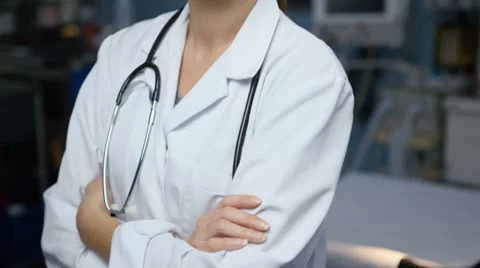 Portrait of doctor looking at camera Видео 38726281