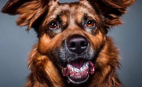 Portrait of dog looking into the camera Stock Photos