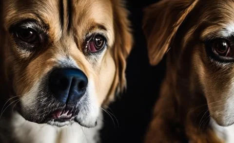 Portrait of dog looking into the camera Stock Photos