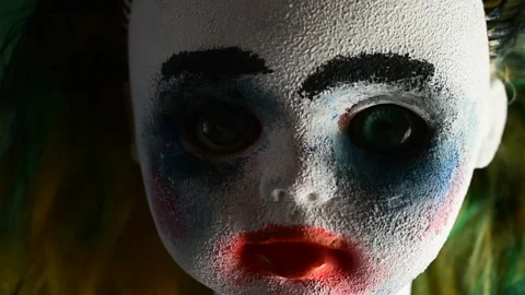 Portrait of a doll with makeup, close-up Stock Footage 148256664