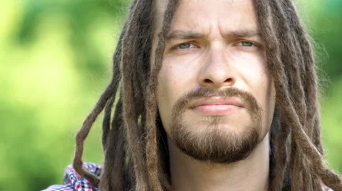 Portrait of dreadlock man Stock Footage 64868740