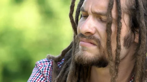 Portrait of dreadlock man Stock Footage 64870059
