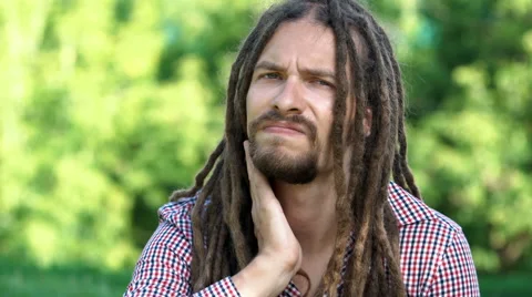 Portrait of dreadlock man Stock Footage 64870216