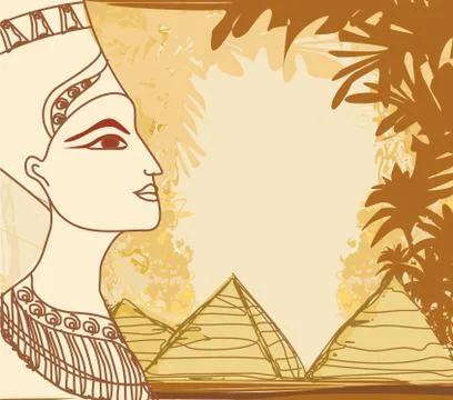 Portrait of the Egyptian queen Stock Illustration