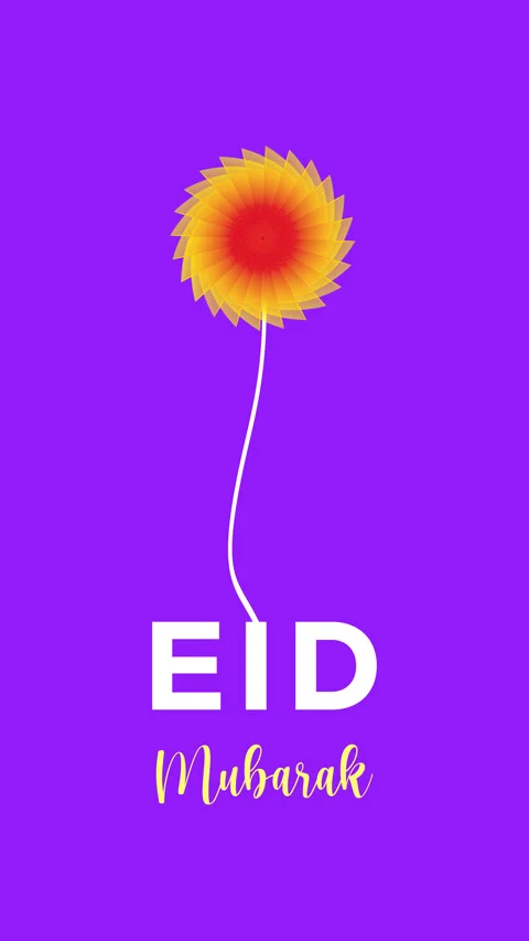 Portrait Eid Mubarak greeting animation Video stock 326930796