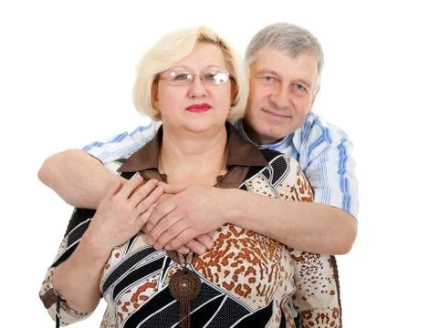 Portrait of an elderly couple Stock Photos