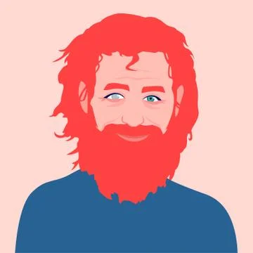 Portrait of an elderly man is blind in one eye Stock Illustration