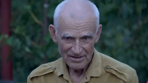 Portrait of an elderly man Stock Footage 80176814