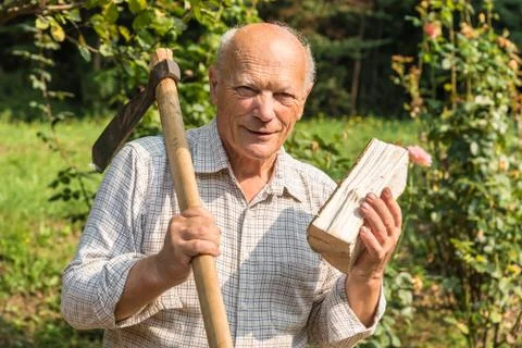 Portrait of elderly man Stock Photos