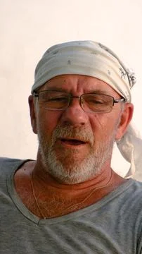Portrait of an elderly man. Selective focus. Stock Photos