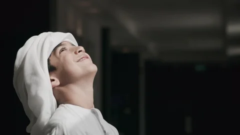 Portrait of an Emirati boy by the window. Stock Footage 105803992