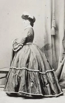 Portrait Emmy La Grua (1831-after 1878, singer). Albumin tray on cardboard... Stock Photos