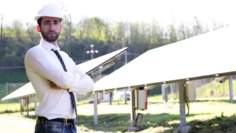 The portrait of engineer Stock Footage 107012206