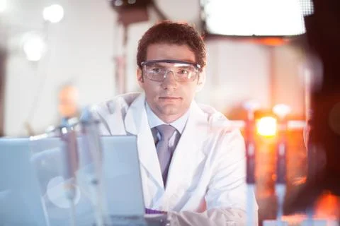 Portrait of an engineer in his working environment. Stock Photos